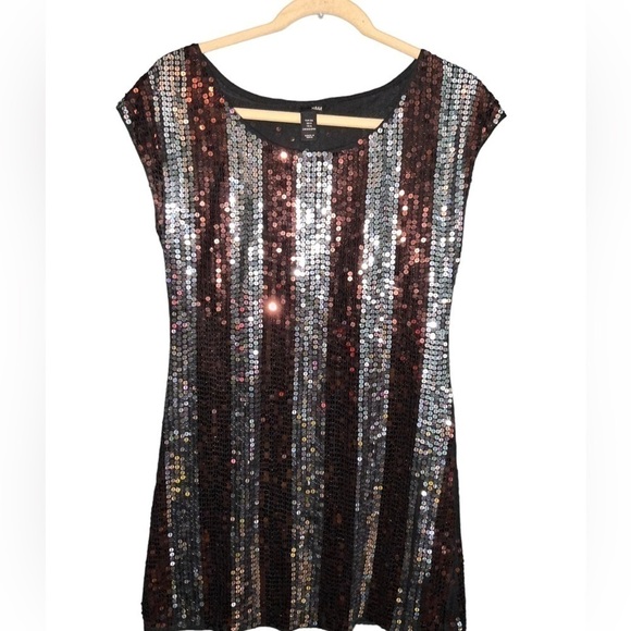 H&M Sequins Dress. Purple/Silver.Sz 6 - Picture 9 of 9